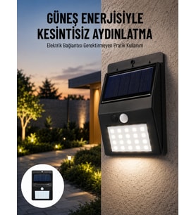 Solar Dekoratif Lambası Sensörlü Led Işık Bahçe Aydınlatma Yeni Nesil