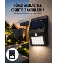 Solar Dekoratif Lambası Sensörlü Led Işık Bahçe Aydınlatma Yeni Nesil