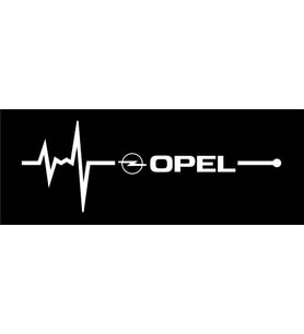 Kelebek cam Opel Nabız Kalp atışı sticker