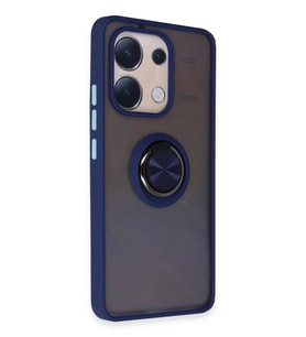 ERTAN Redmi Note 13 4G Kılıf Montreal Yüzüklü Silikon Kapak - Lacivert