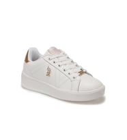 US POLO Assn  Extra Siyah Beyaz Kadın Sneaker Yürüyüş Spor Ayakkabısı (Beyaz)