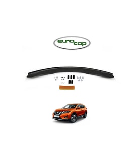 Nissan X-trail Ön Kaput Koruma Rüzgarlığı 3mm Akrilik (ABS) Parlak Siyah Deflektör 2014->