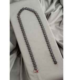 Hematit Doğal Taş Mat Gri Oval Kesim 8x2mm Dizi