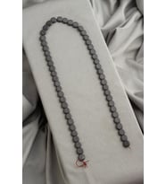 Hematit Doğal Taş Mat Gri Oval Kesim 8x2mm Dizi