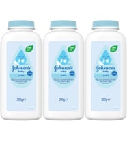 Johnsons Baby Bebek Pudrası 200GR Klasik (%99 Doğal) (3 Lü Set) (Beyaz)
