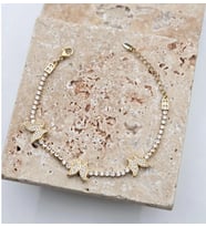 Kelebek bileklik (Rose Gold Altın)