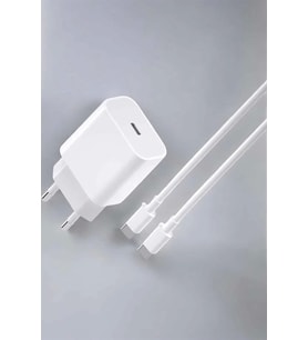İOS Uyumlu Type-C Girişli Hızlı Şarj 15/15 Pro Max Adaptör ve Kablosu