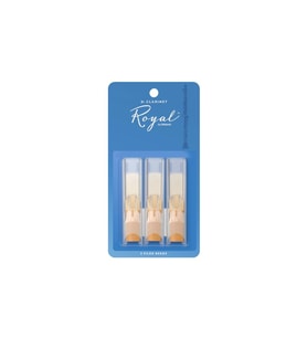 Rico RCB0330 Royal Bb Klarnet Kamışı No: 3.0 (Profesyonel/Eğitim) - 3'lü Paket  Fransız Kesim (Filed), Esnek Tepki ve Deneme Paketi