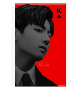 Kartlar Evi - Jungkook 2 Tablo Ahşap Poster Dekoratif Kod1789