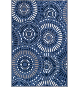 Eliana Home Baskılı, Yıkanabilir Kaymaz Taban Salon Halısı LNA1811 100x150 cm (Mavi)