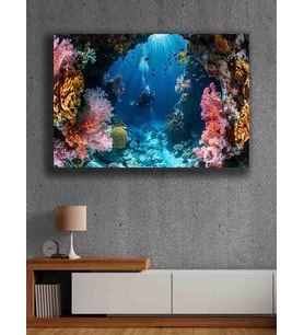 Koç stüdyo Modern tasarım kanvas tablo 50x70 (Çok Renkli)
