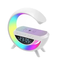 Forlife Kablosuz Şarj Özellikli Bluetoothlu Çok Fonksiyonlu Masa Lambası (Çok Renkli)