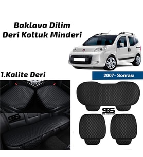Fiat Fiorino 2007 Sonrası Siyah Deri Oto Koltuk Minderi