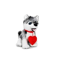 OTURAN KALPLİ PELUŞ HUSKY KÖPEK (Karışık)