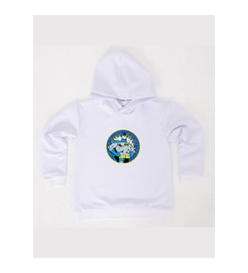 Batman baskılı kapüşonlu pamuklu kumaş çocuk sweatshirt (Beyaz)