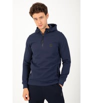 Maraton Comfort Erkek Kapüşonlu Açık Lacivert Sweatshirt