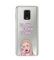 Redmi Note 9 Pro/Note 9S Uyumlu Blah Blah Blah Mean Girls Desenli Şeffaf Telefon Kılıfı