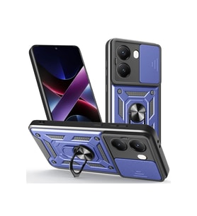 Poco X7 Pro Kılıf Pars Lens Yüzüklü Silikon - Lacivert