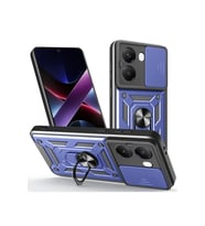 Poco X7 Pro Kılıf Pars Lens Yüzüklü Silikon - Lacivert