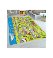 Rovigo Home Dijital Baskı Yıkanabilir Kaymaz Taban Çocuk Halısı RVG4102-SD630 (Yeşil)