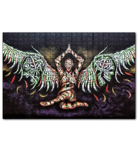 Cakapuzzle Mumya Melek ve Kurukafalar Duvar Boyama  Puzzle Yapboz MDF (Ahşap) (120 Parça)
