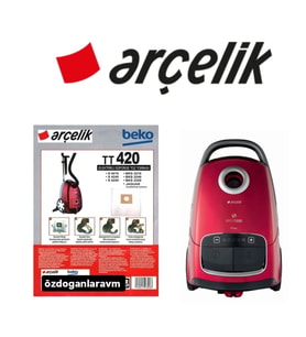 Arçelik Elektrik Süpürge Sentetik Bez Toz Torbası 10 Adet