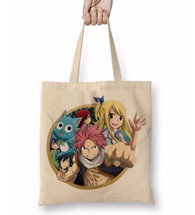 Fairy Tail Anime Erza Scarlet Happy Lisanna Straus Bez Çanta Uzun Saplı