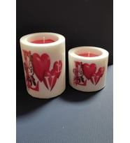 Adalinhome  6 cm ve 9 cm 2 li Kalpli Silindir Mum