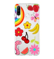 PrintiFy Huawei P30 Lite ile Uyumlu 1mm Slim Fit Water Color 5 Baskılı Şeffaf  Kılıf