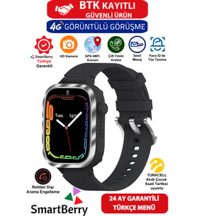 Çocuk Takip Saati, GPS, Wi-Fi, Net Konum, Gizli Dinleme, Sim Kartlı, Siyah