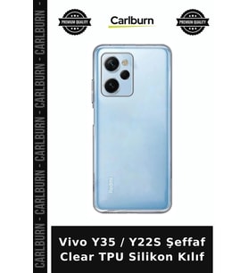 Vivo Y35 / Y22S Şeffaf Clear TPU Silikon Kılıf Aksesuar Cep Koruyucu Cihaz Aksesuarı