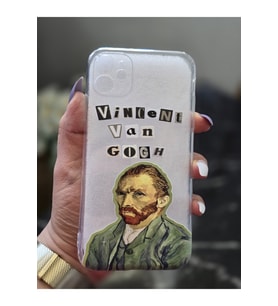 Iphone 11 Uyumlu Van Gogh Tasarımlı Şeffaf Telefon Kılıfı