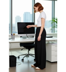 Kadın Esnek Fitilli Wide Leg Pantolon Fonksiyonel Dayanıklı Kaliteli Konforlu Estetik Spor