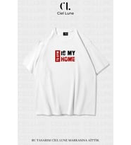 Nevermind Unisex Kadın Erkek To GYM  Baskılı Özel Tasarım Oversize T-shirt (Beyaz)