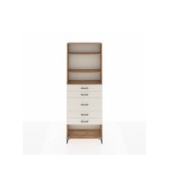 Arges Dolap 3 Raflı 5 Çekmeceli 88x30x243 Çam-Aytaşı