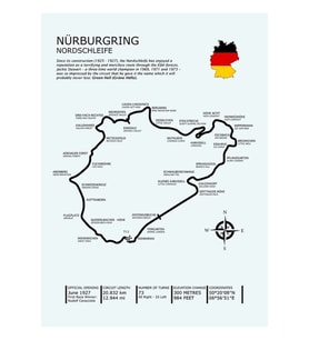 Nürburgring - Nordschleife Tablo Ahşap Poster Dekoratif