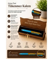Kalemhane Kişiye Özel Ahşap Kutulu Tükenmez Kalem