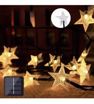 7M 50 Led Yıldız 8 Fonksiyonlu Solar Panelli-Gün Işığı