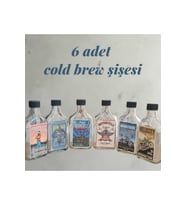 6’lı Vintage Cam Cold Brew Şişesi Seti – Retro Tasarım, Kahve ve Dekorasyon