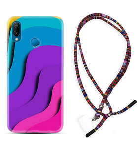 Huawei P20 Lite Mate 10 20 Lite Pro P40 Lite KılıfBoyun Asklı Rasta Silikon Renk Cümbüşü 1631