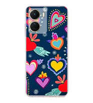 PrintiFy Vivo Y16 ile Uyumlu Retro Color 3  Kamera Korumalı Şeffaf  Kılıf