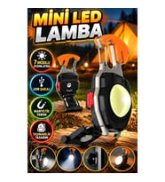 7 Modlu Mini LED Lamba Anahtarlık USB Şarjlı Taşınabilir Kamp Lambası