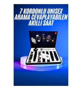 Mey İthalat® Akıllı Saat Çoklu Kordon Seçenekli Dokunmatik Ekran Nabız Sensörlü
