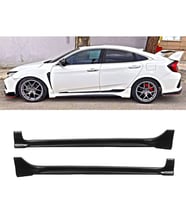 Honda Civic Fc5 Turbo Yan Marşpiyel Seti Plastik 2 Adet Mat Siyah 2016 2017 2018 2019 2020 2021 karlık+ek+bodykit