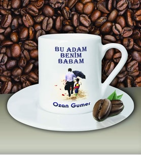 Kişiye Özel Bu Adam Benim Babam Tasarımlı Beyaz Kahve Fincanı