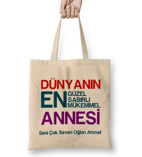 Kız Çocuğuna Hediye 5 Beş Yaş Hediyesi Bez Çanta Uzun Saplı