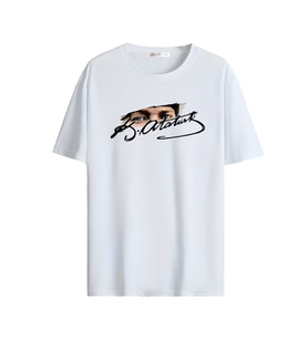 Kırmızı Beyaz Vatan Aşkı Bayrak ve Atatürk Baskılı Oversize Unisex Tişört (Beyaz)