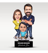 Kişiye Özel Harika Aile Karikatürlü Biblo
