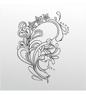 Folyo Sticker Çiçek Deseni ADKPQUY334 80cm Uzunluk (Karışık)