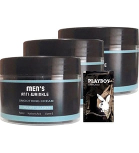Süper Mens 3 Adet SNMP20328 Smoothing Cream 100 ml Antiwrinkle Erkek Yüz Cilt + Yanında Jel